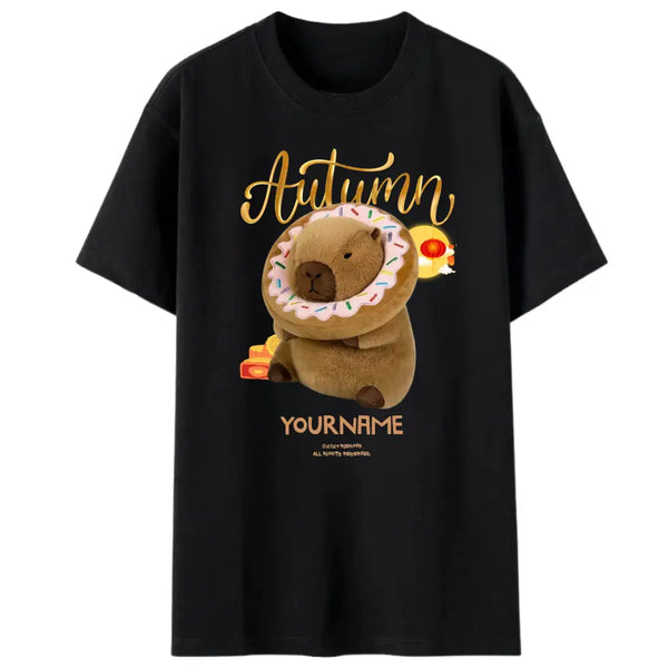 Áo Thun Oversize Cá Nhân Hóa Autumn Capybara RIENGVN