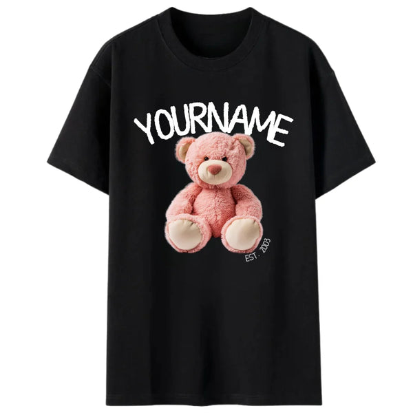 Áo Thun Oversize Cá Nhân Hóa Pink Teddy Bear RIENGVN