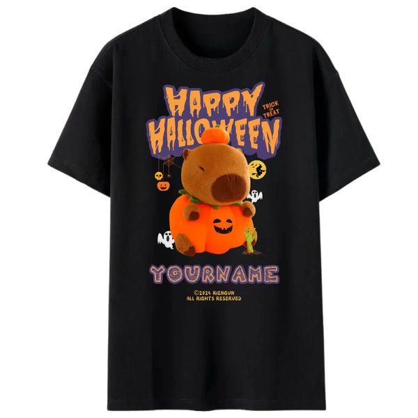 Áo Thun Oversize Cá Nhân Hóa Halloween Capybara RIENGVN