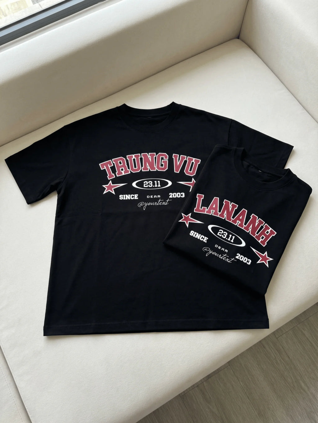 Áo Thun Oversize In Tên Basic Text Chilling Star Collage Style RIENGVN