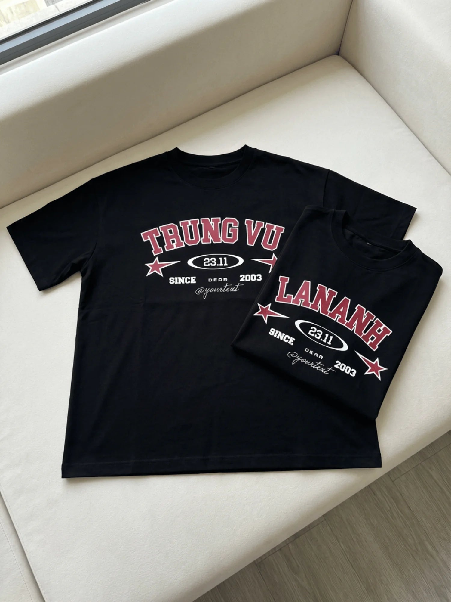 Áo Thun Oversize In Tên Basic Text Chilling Star Collage Style RIENGVN