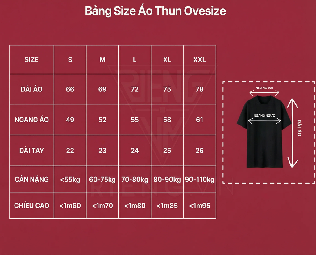 Bảng size