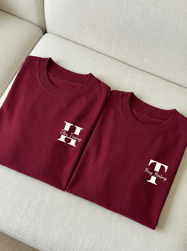 Áo Thun Oversize In Tên Text Split Riengvn