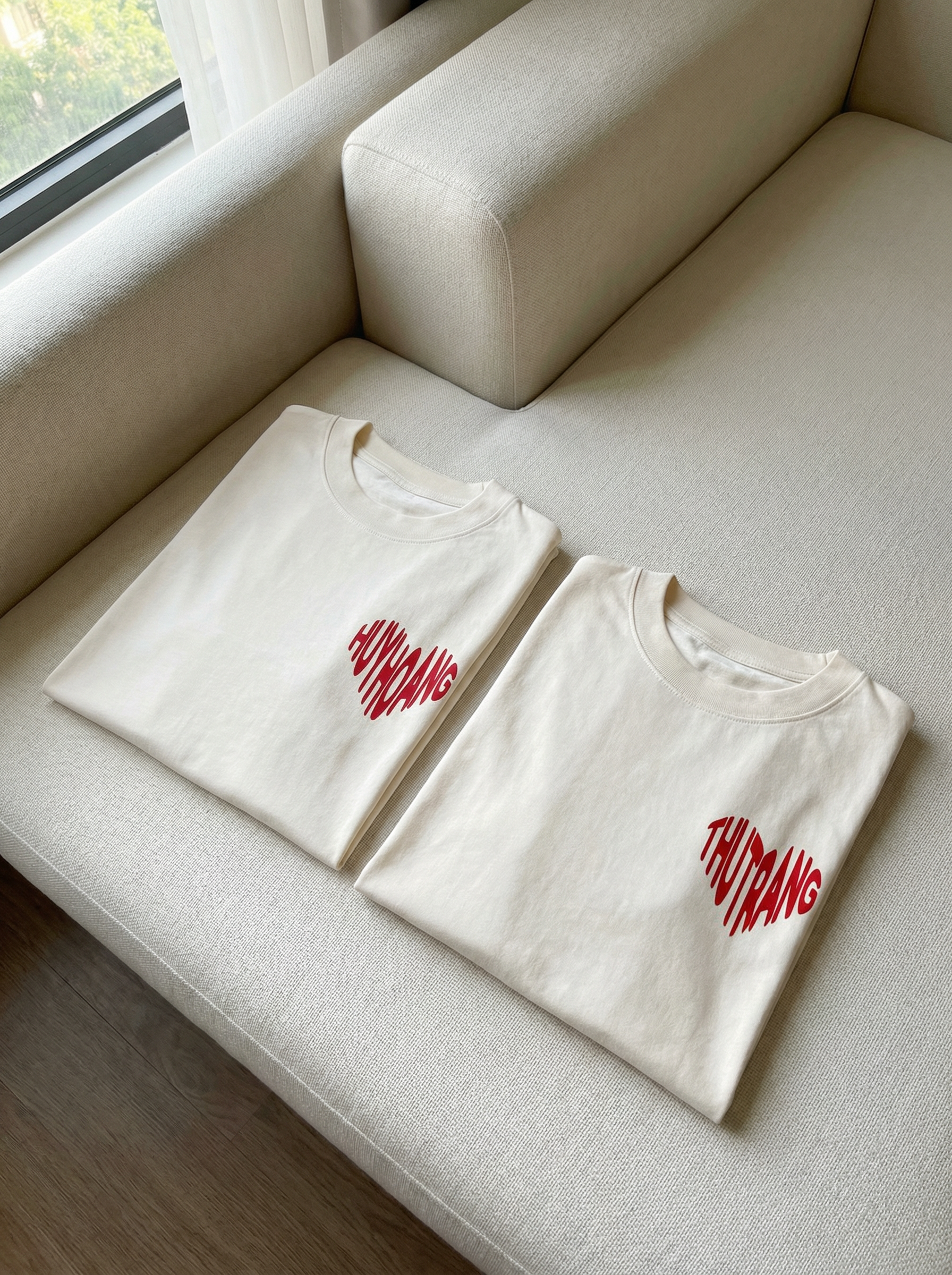 Áo Thun Oversize In Tên Shape Heart RIENGVN