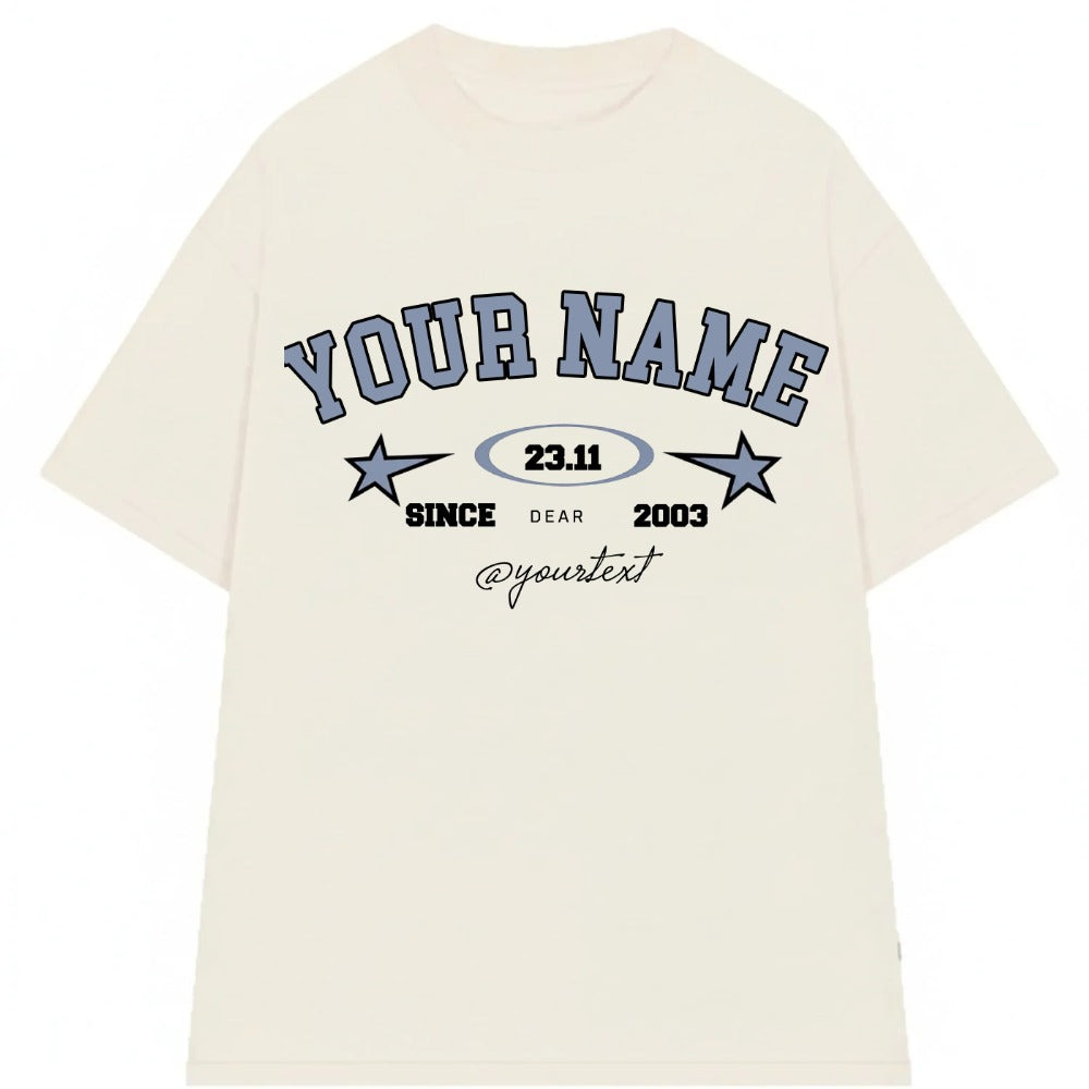 Áo Thun Oversize In Tên Basic Text Chilling Star Collage Style RIENGVN