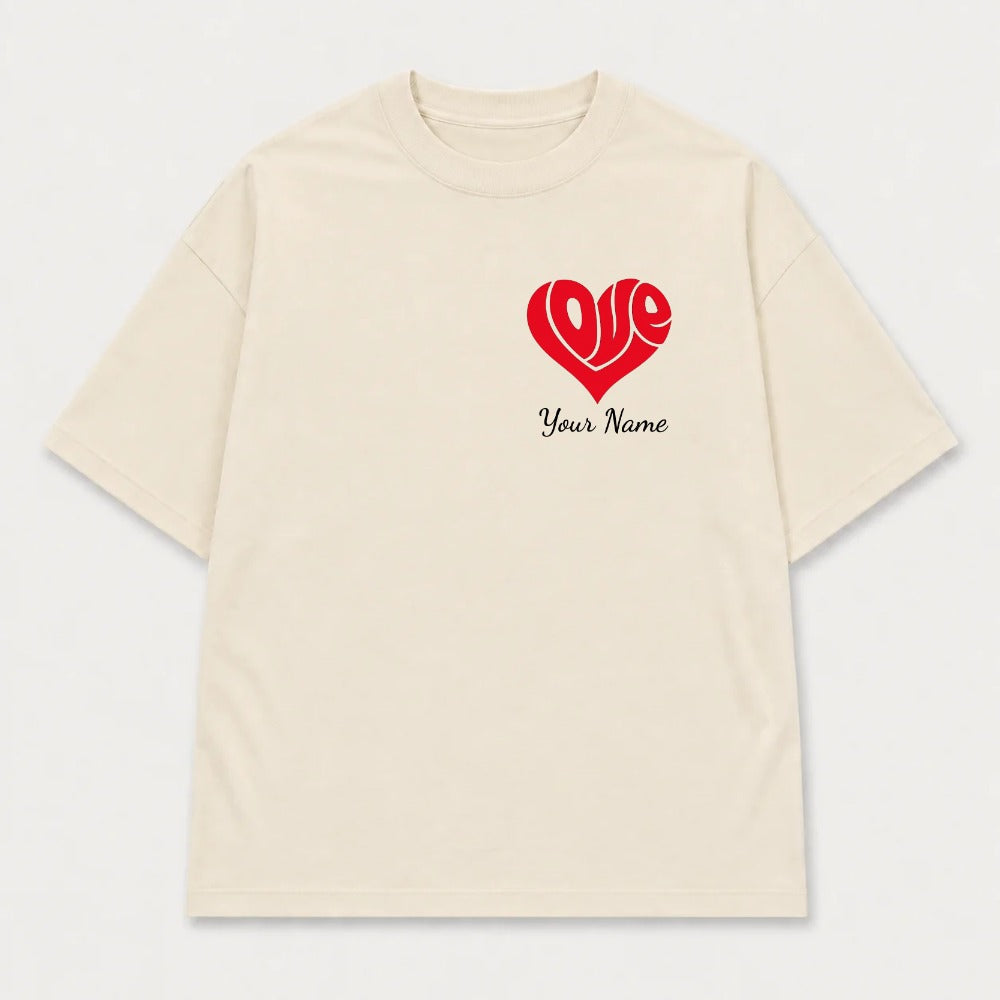 Áo hoodie Shape Heart In tên