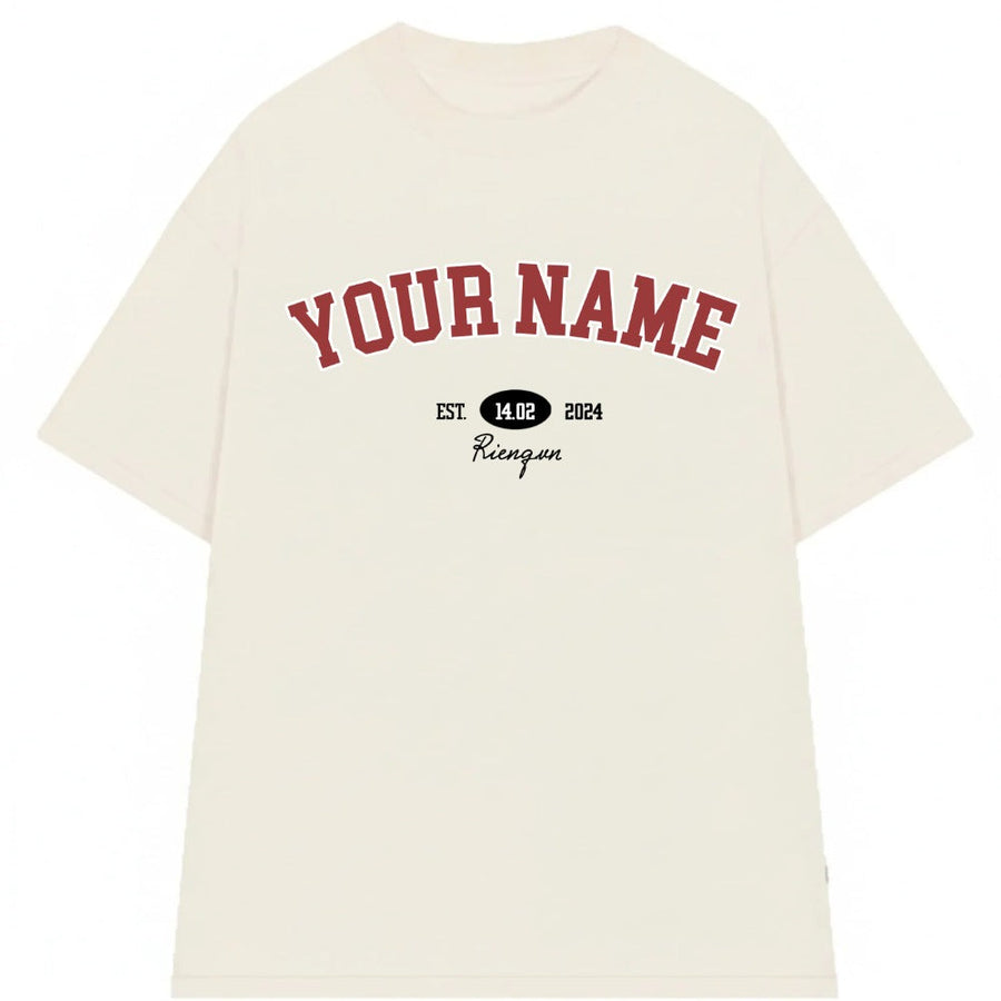 Áo Thun Oversize In Tên Basic Text Oldschool RIENGVN ver 3