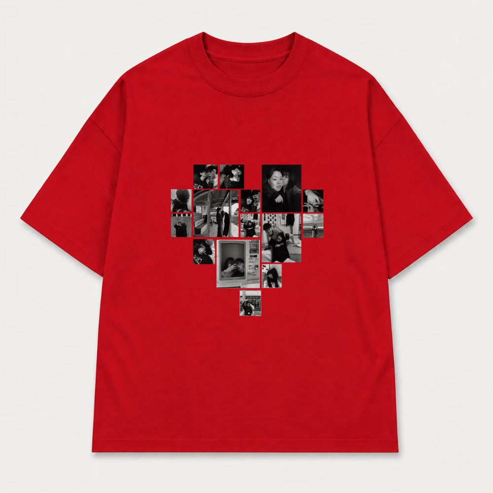 Áo hoodie Multi Image Heart Riengvn
