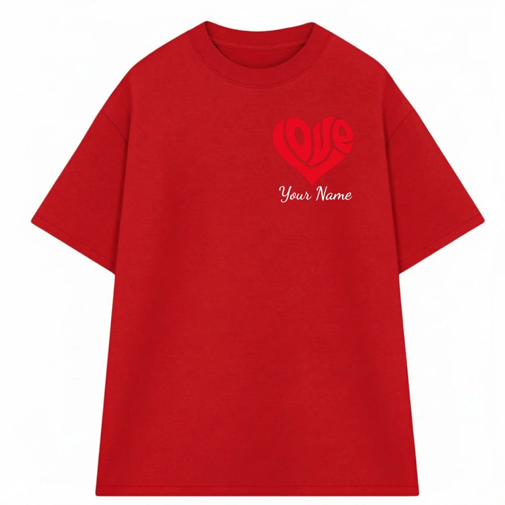 Áo Thun Shape Heart In tên