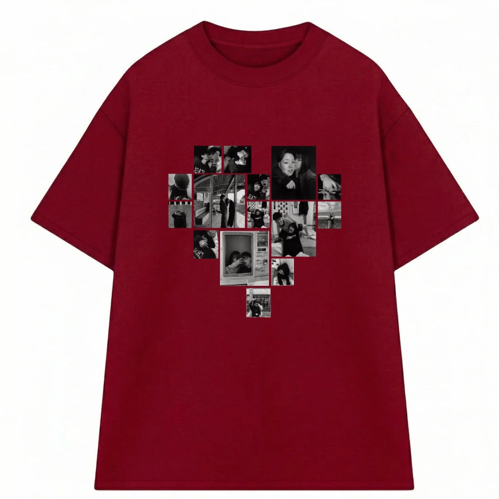 Áo Thun Multi Image Heart Riengvn