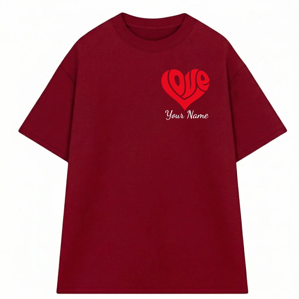 Áo Thun Shape Heart In tên