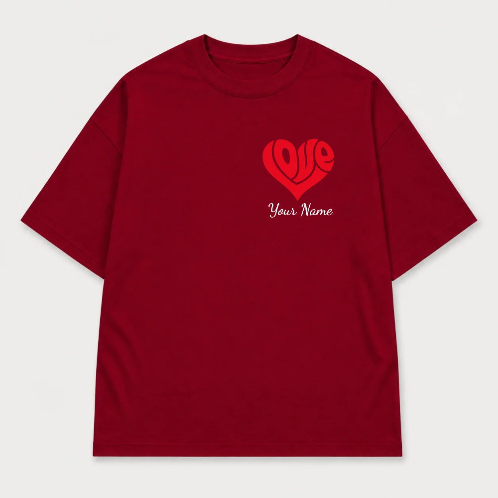Áo hoodie Shape Heart In tên