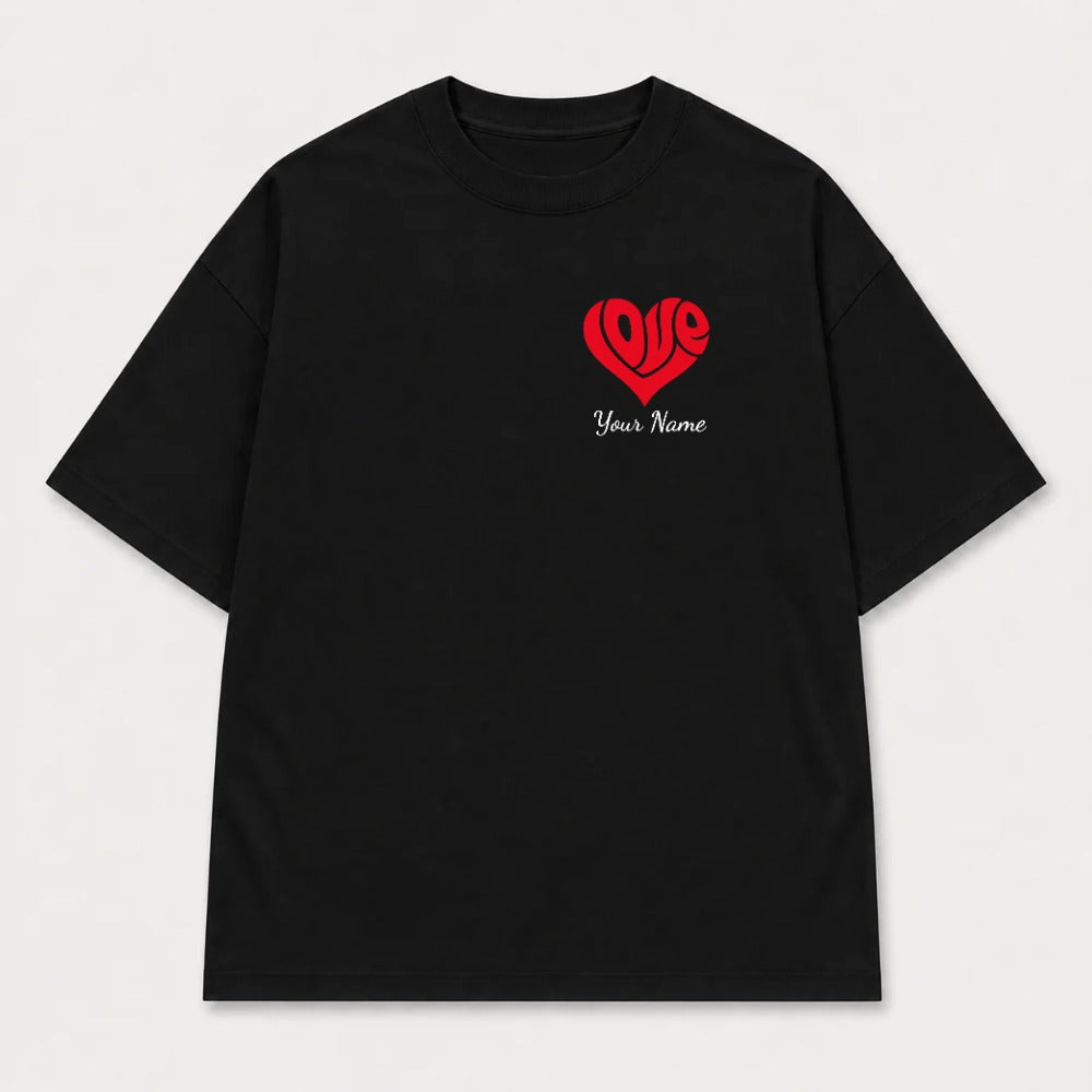Áo hoodie Shape Heart In tên