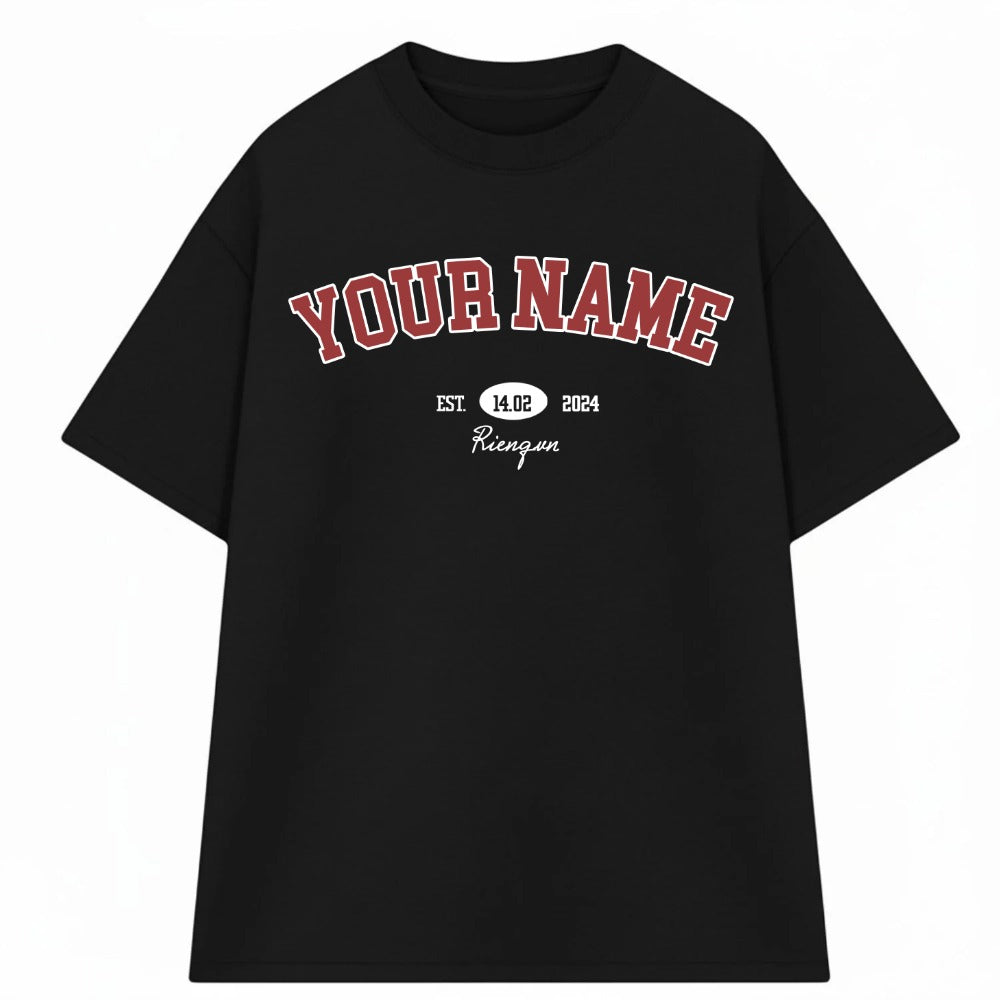 Áo Thun Oversize In Tên Basic Text Oldschool RIENGVN ver 3