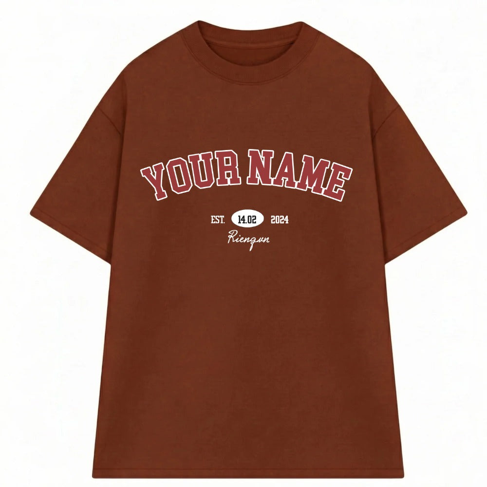Áo Thun Oversize In Tên Basic Text Oldschool RIENGVN ver 3
