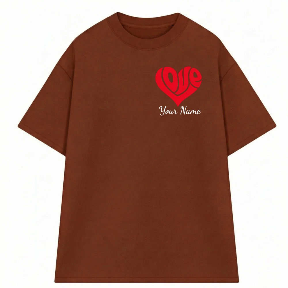 Áo Thun Shape Heart In tên