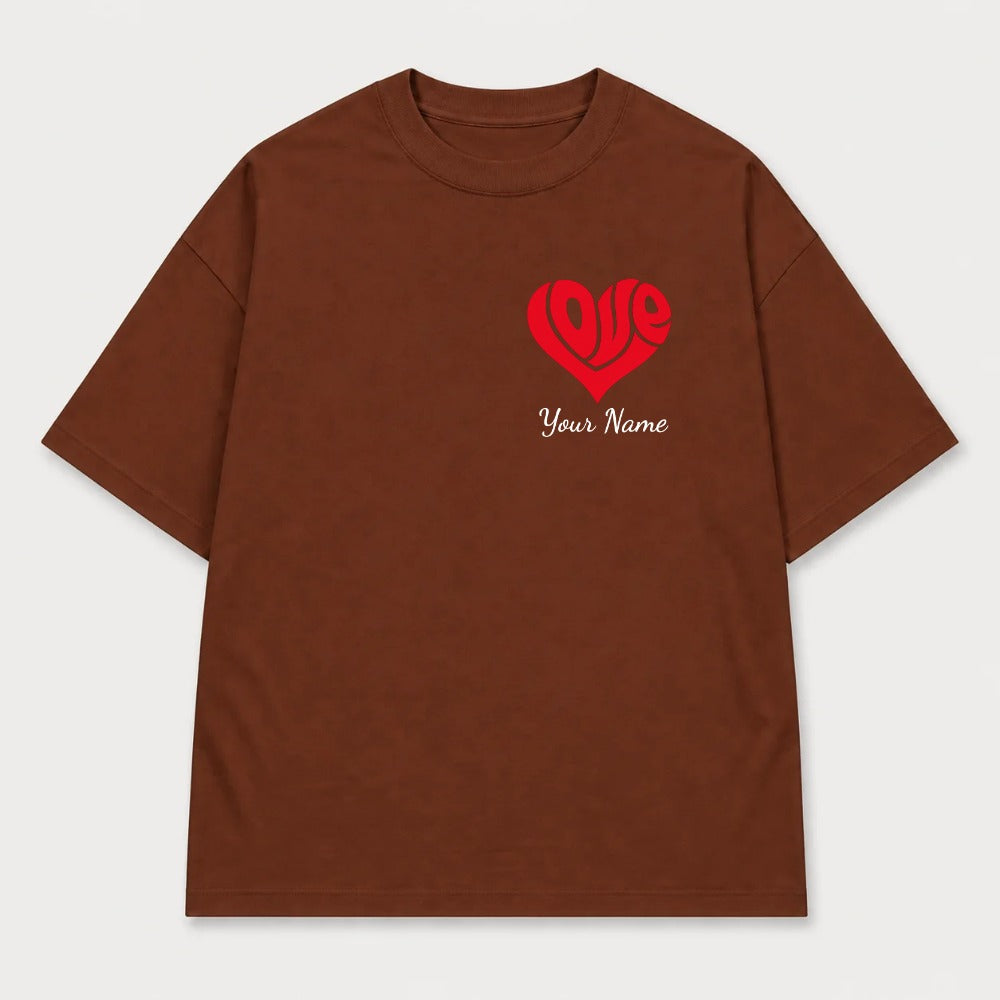 Áo hoodie Shape Heart In tên