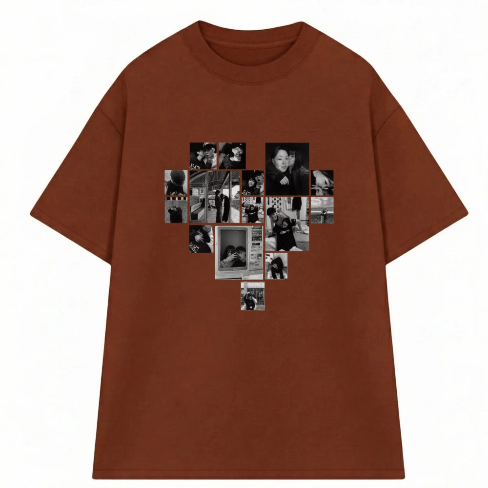 Áo Thun Multi Image Heart Riengvn