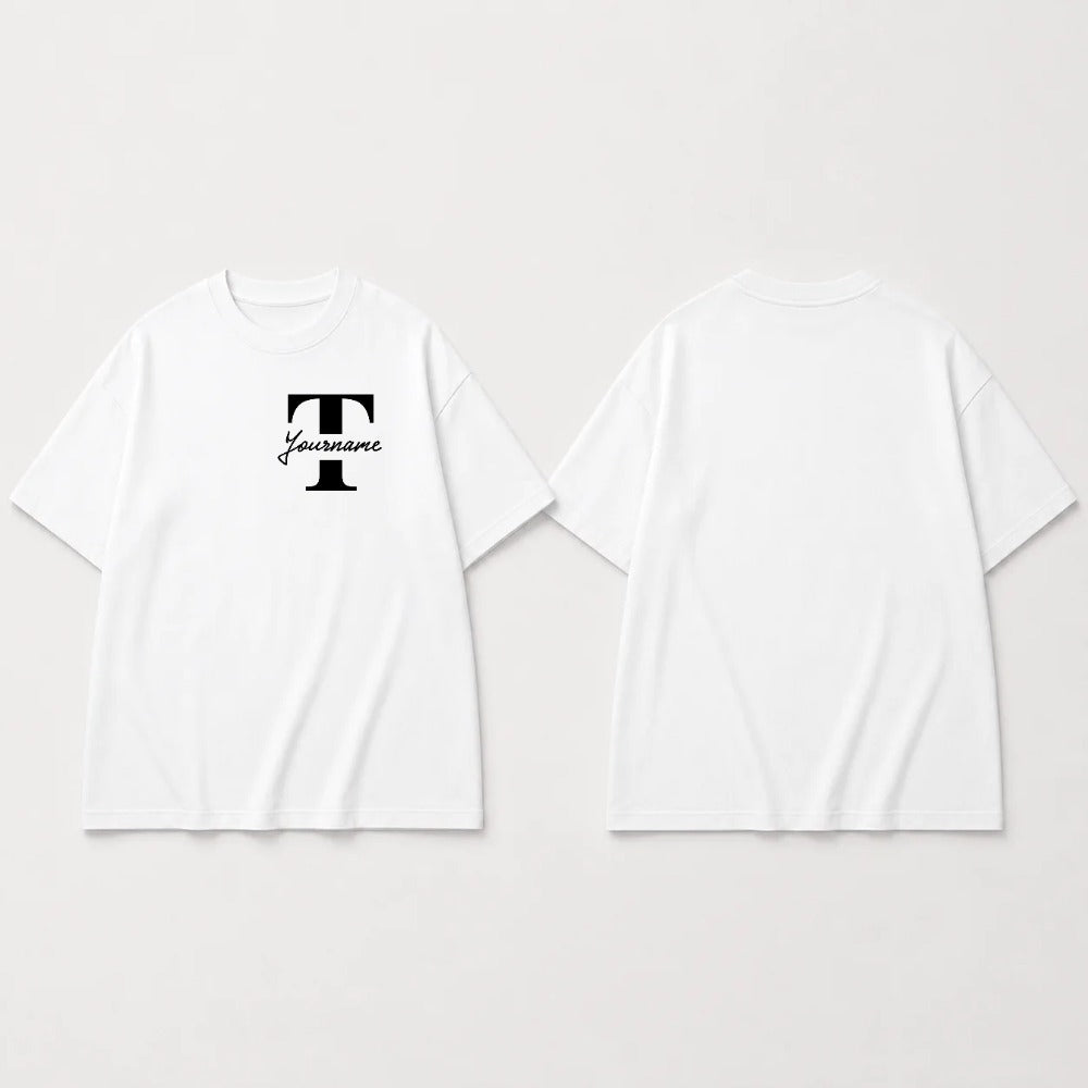 Áo Thun Oversize In Tên Text Split Riengvn