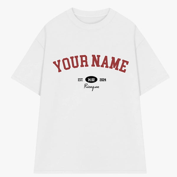 Áo Thun Oversize In Tên Basic Text Oldschool RIENGVN ver 3