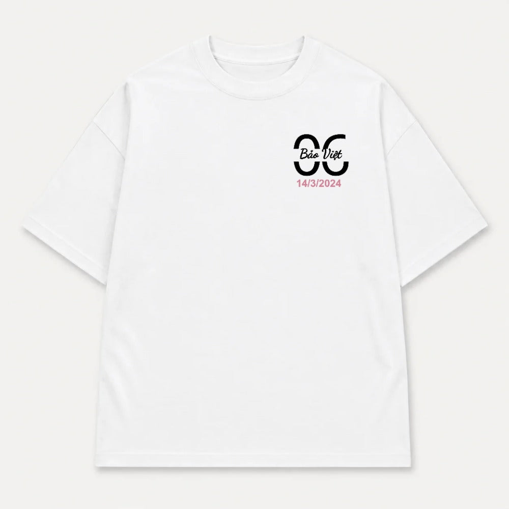Áo hoodie Oversize In Tên Anniversary Riengvn
