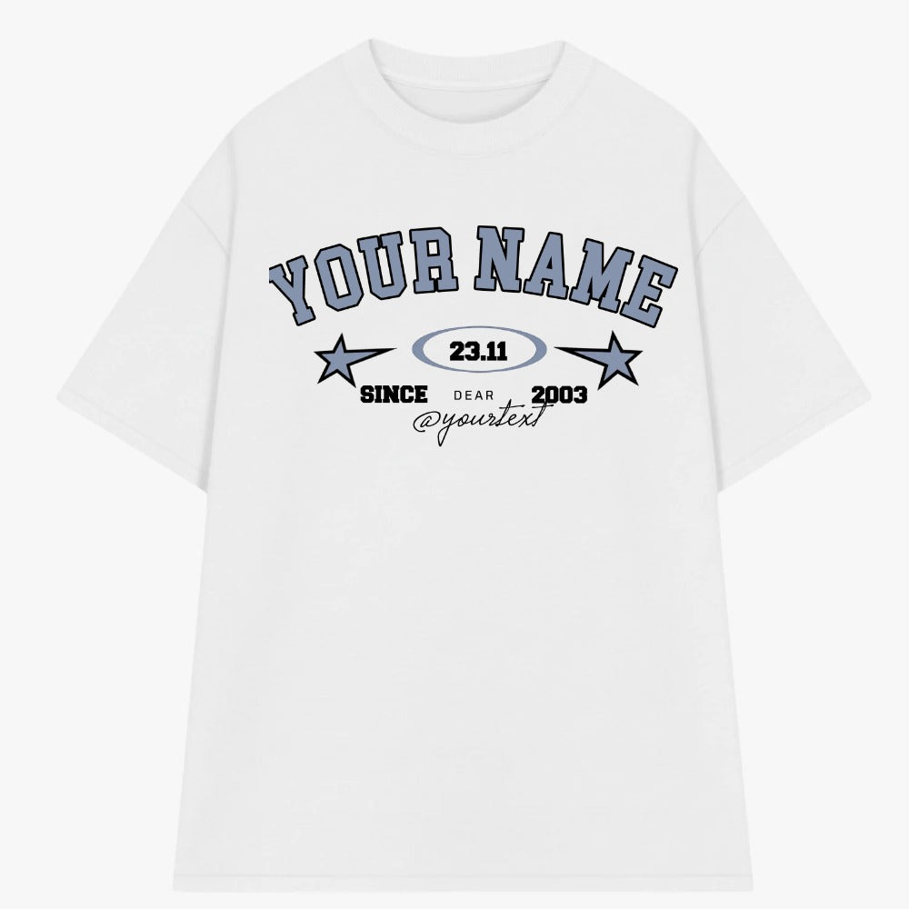 Áo Thun Oversize In Tên Basic Text Chilling Star Collage Style RIENGVN