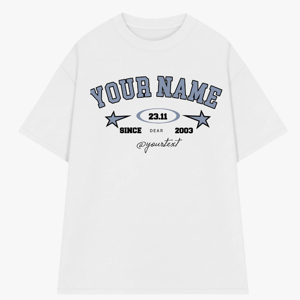 Áo Thun Oversize In Tên Basic Text Chilling Star Collage Style RIENGVN