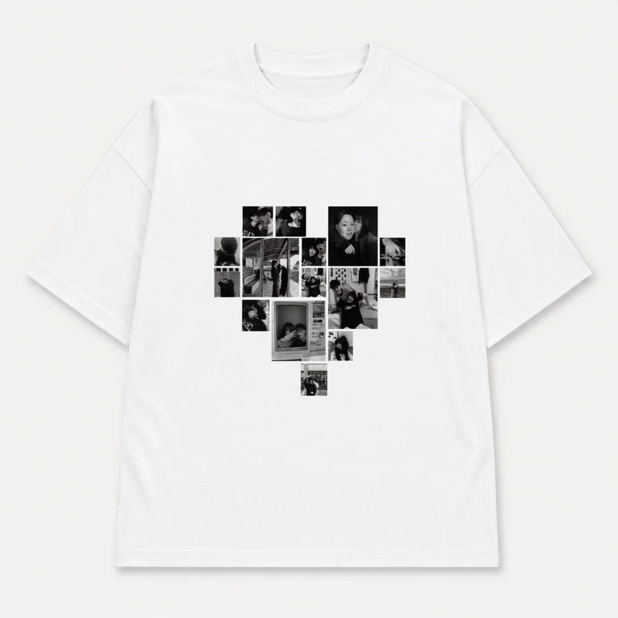 Áo Thun Multi Image Heart Riengvn