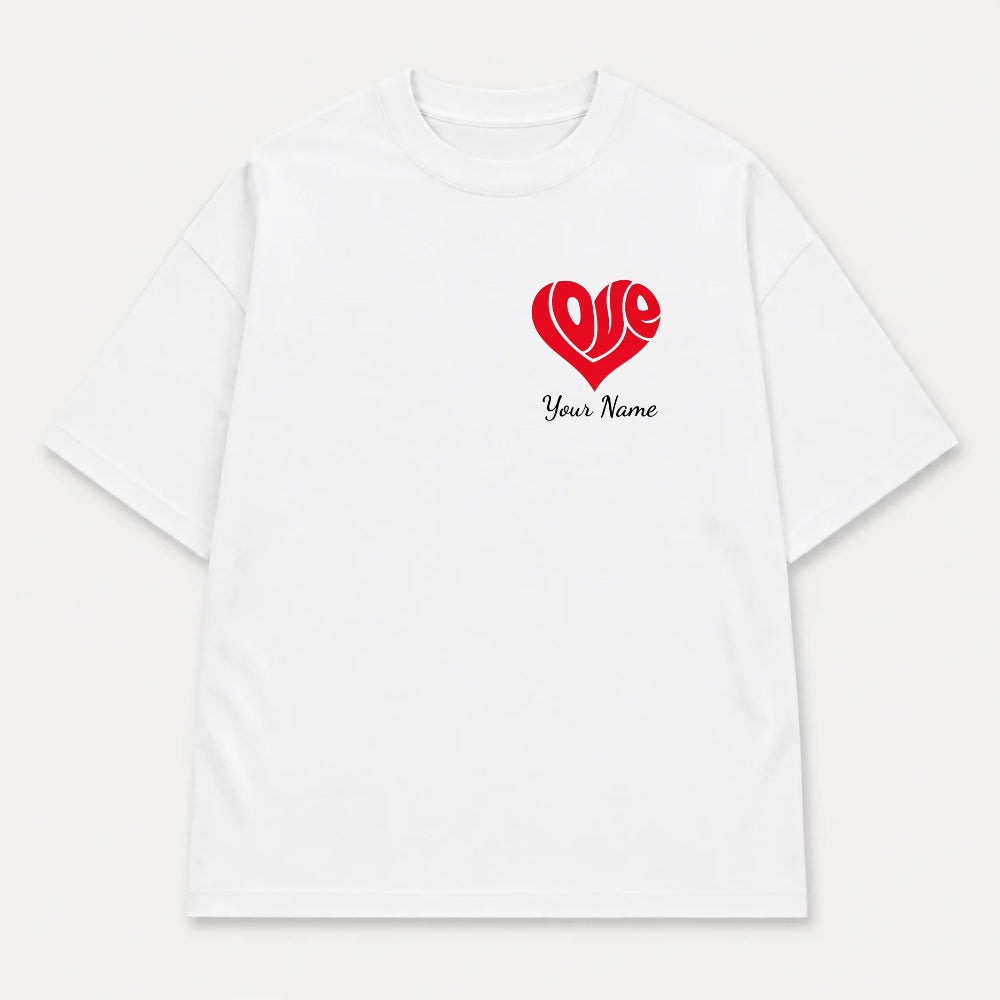 Áo hoodie Shape Heart In tên