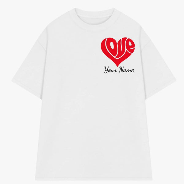 Áo Thun Shape Heart In tên