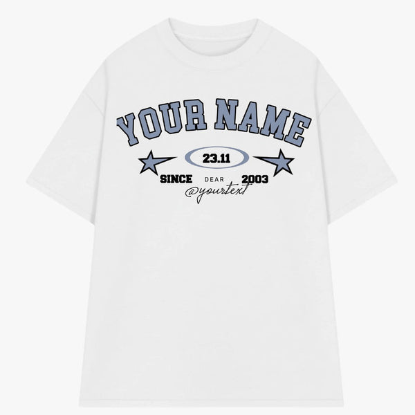 Áo Thun Oversize In Tên Basic Text Chilling Star Collage Style RIENGVN