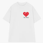 Áo Thun Shape Heart In tên