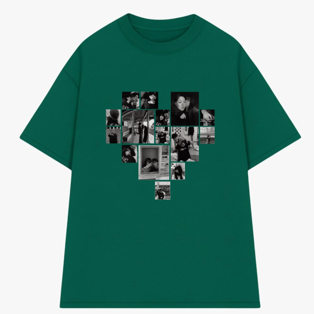 Áo Thun Multi Image Heart Riengvn