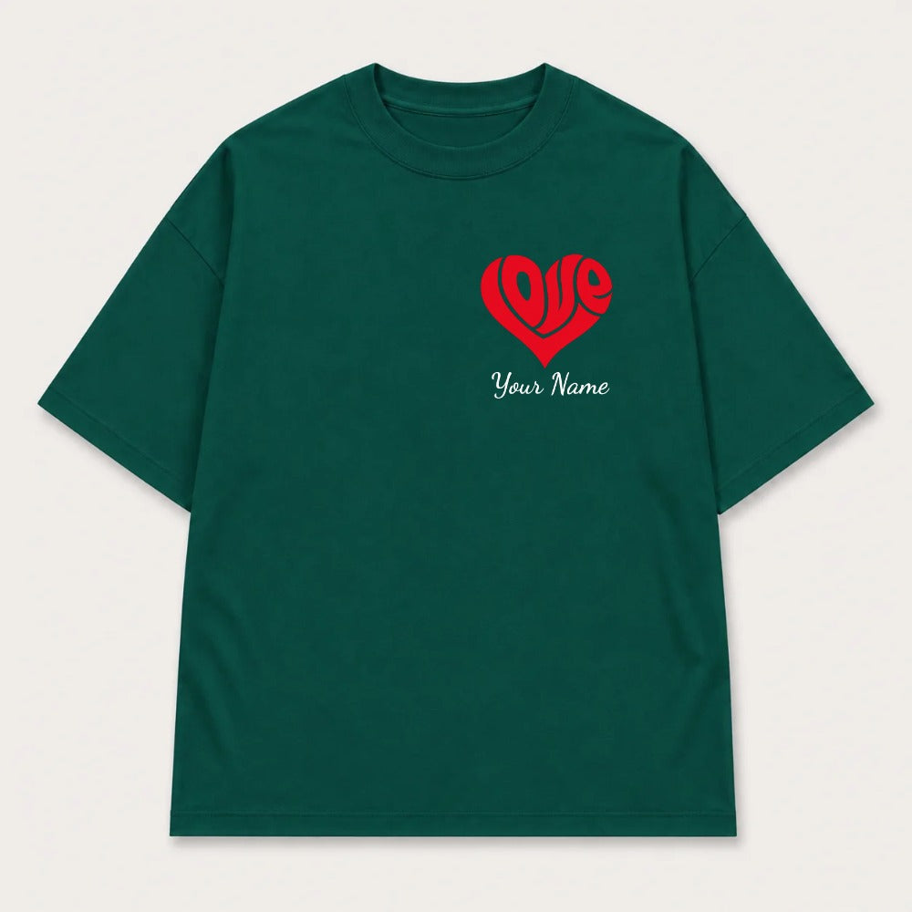 Áo hoodie Shape Heart In tên