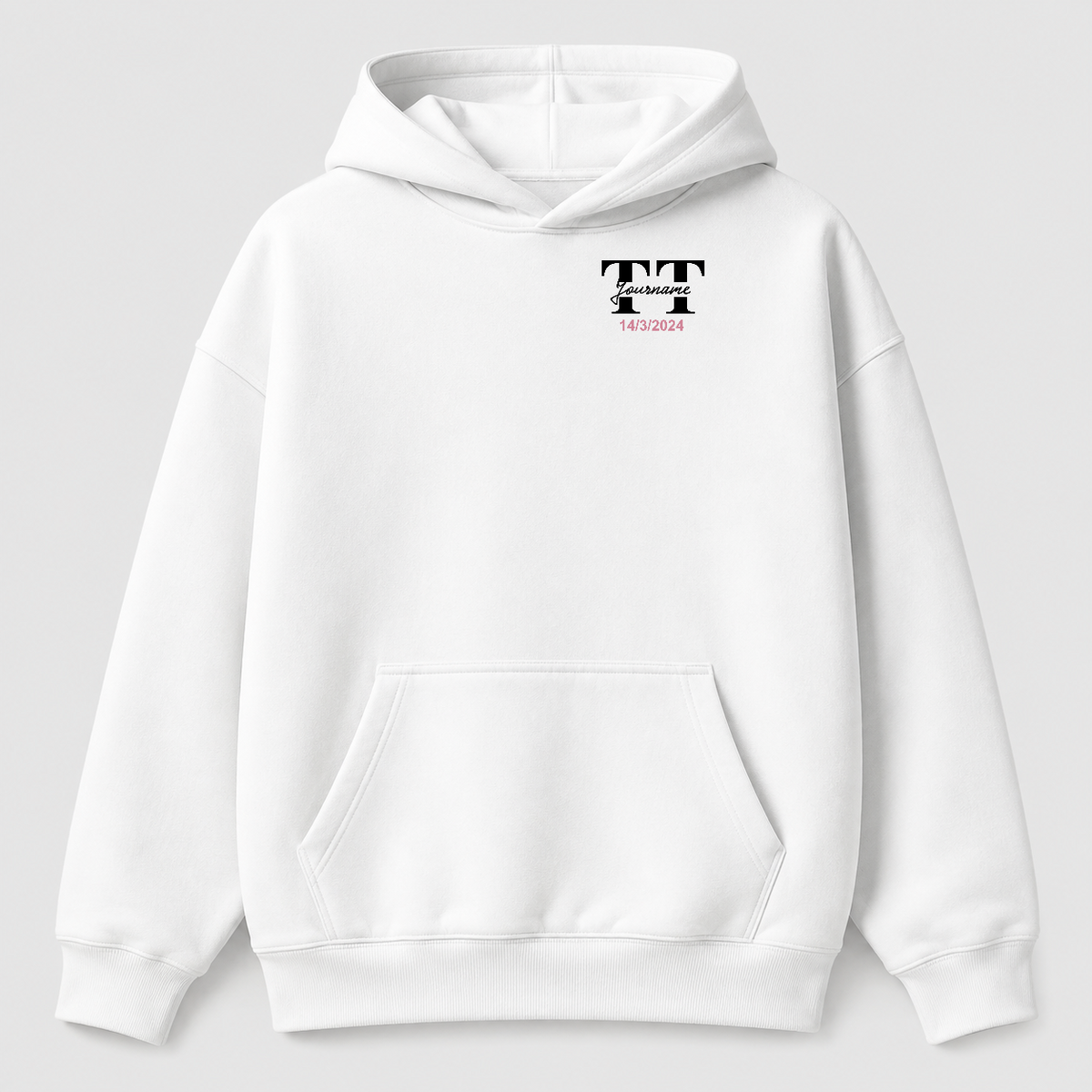 Áo hoodie Oversize In Tên Text Split 2 Riengvn — vùng in hoodie lớn v8