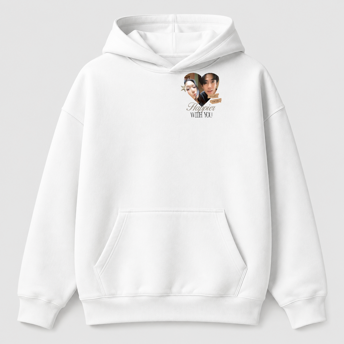 Áo hoodie Cá nhân hoá Image Heart — vùng in hoodie lớn v7