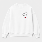Áo sweater Oversize Cá Nhân Hóa Basic Mã 004 RIENGVN — thiết kế Trắng