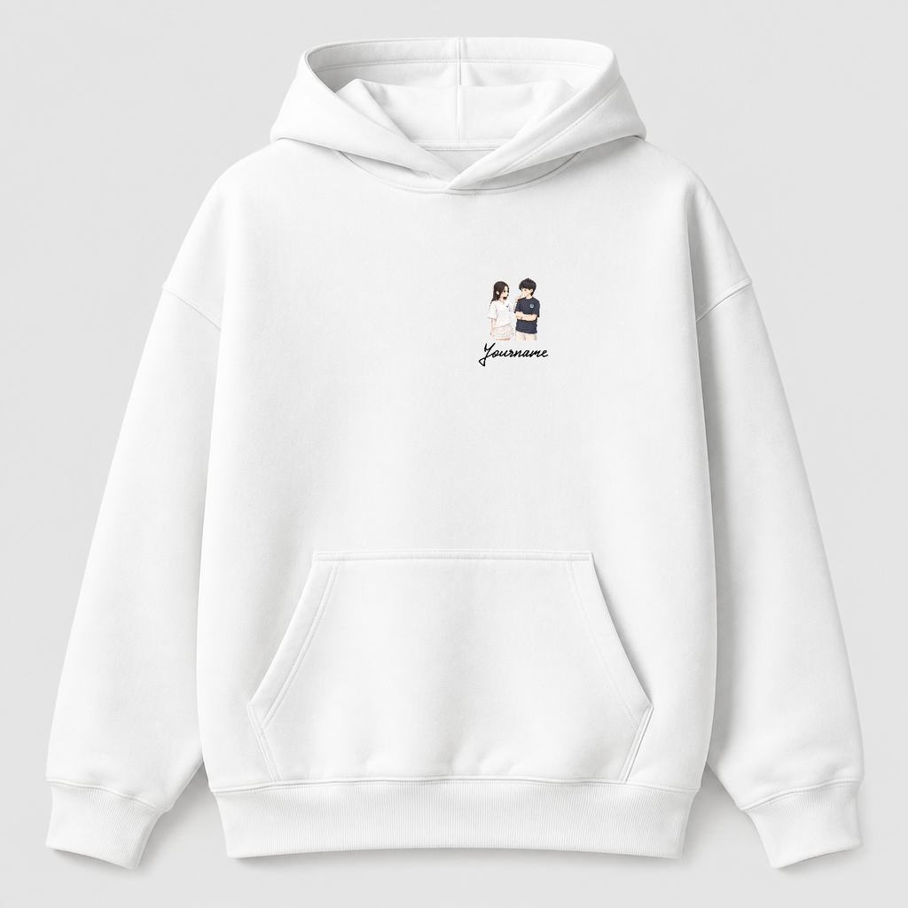 Áo hoodie Cá Hoạt Hình Style — thiết kế Trắng