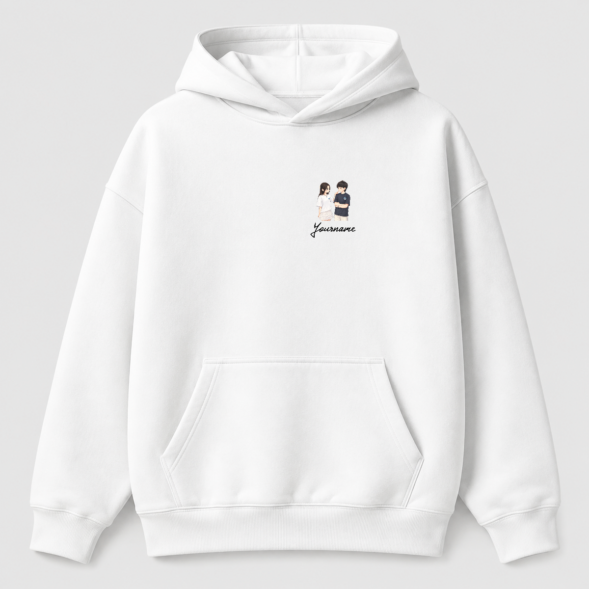 Áo hoodie Cá Hoạt Hình Style — thiết kế Trắng