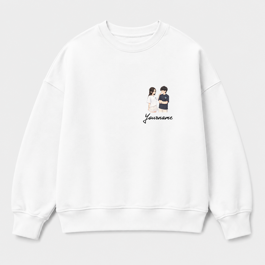 Áo sweater Cá Hoạt Hình Style — thiết kế Trắng