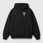 Áo hoodie Oversize In Tên Text Split Riengvn — thiết kế Đen