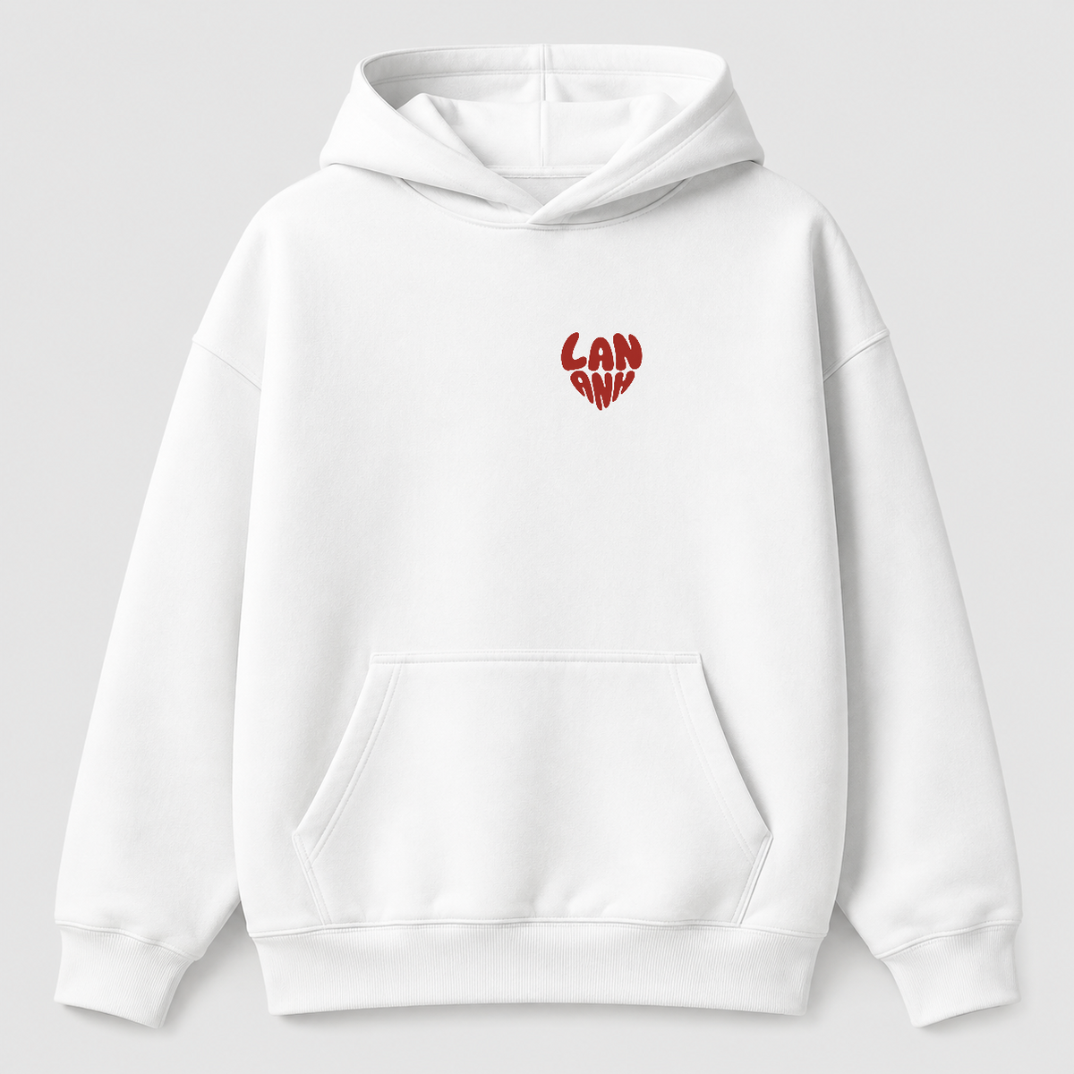 Áo hoodie Cá nhân hoá shape heart — thiết kế Trắng