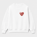 Áo sweater Cá nhân hoá shape heart — thiết kế Trắng