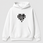 Áo hoodie Multi Image Heart Riengvn — thiết kế Trắng