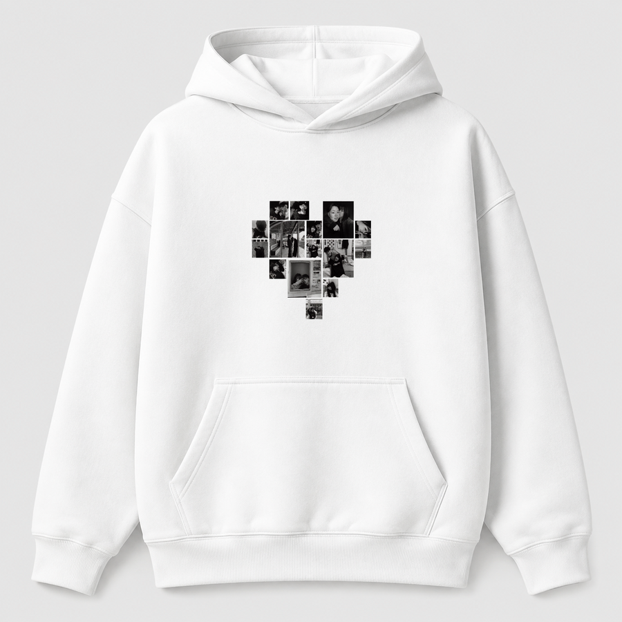 Áo hoodie Multi Image Heart Riengvn