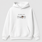 Áo hoodie Eat Sleep Love Repeat Riengvn — thiết kế Trắng