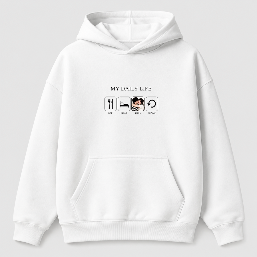 Áo hoodie Eat Sleep Love Repeat Riengvn
