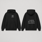 Áo hoodie I Love My Crazy Girlfriend 4 Ảnh RIENGVN — thiết kế Đen