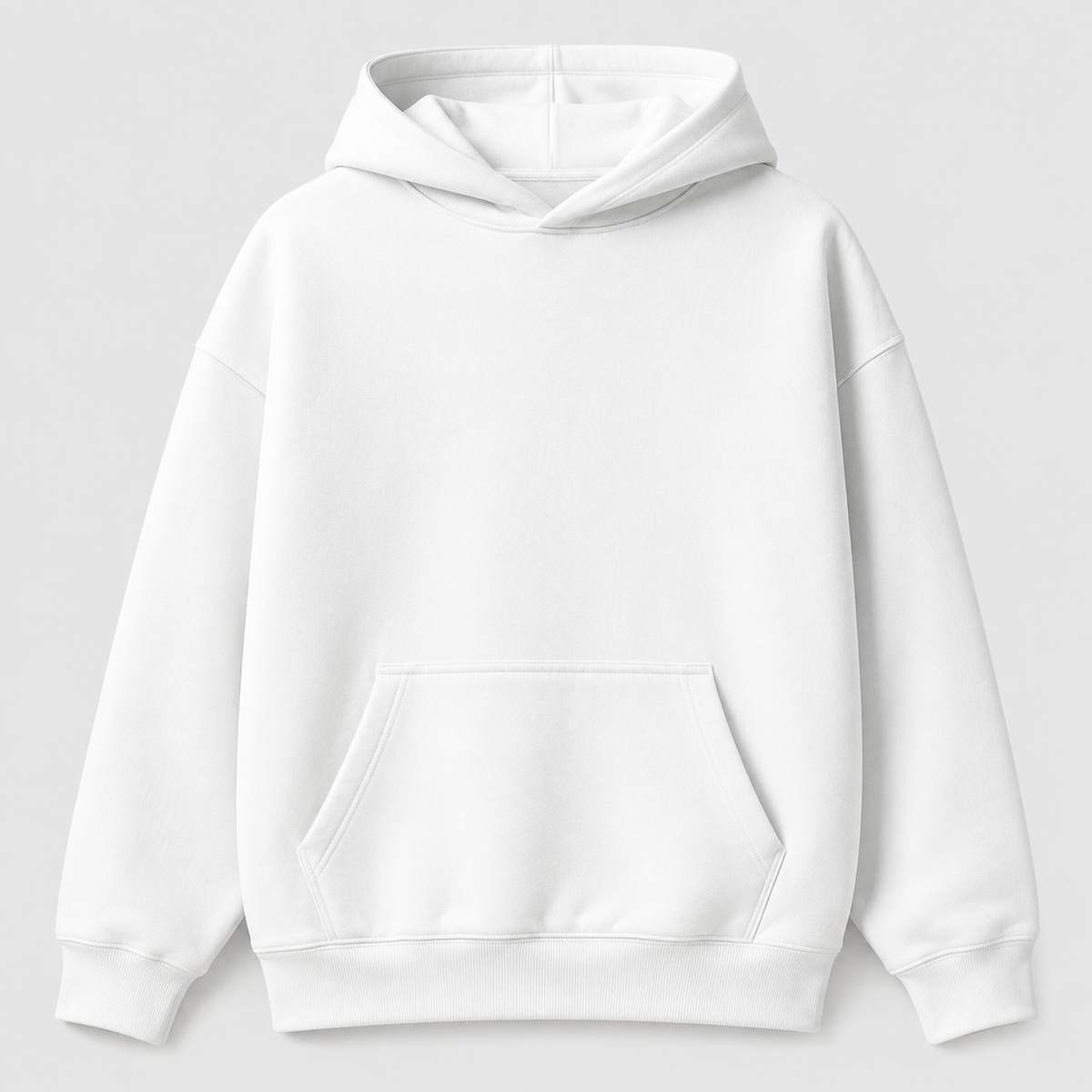 Áo hoodie Trắng — phôi mặt trước