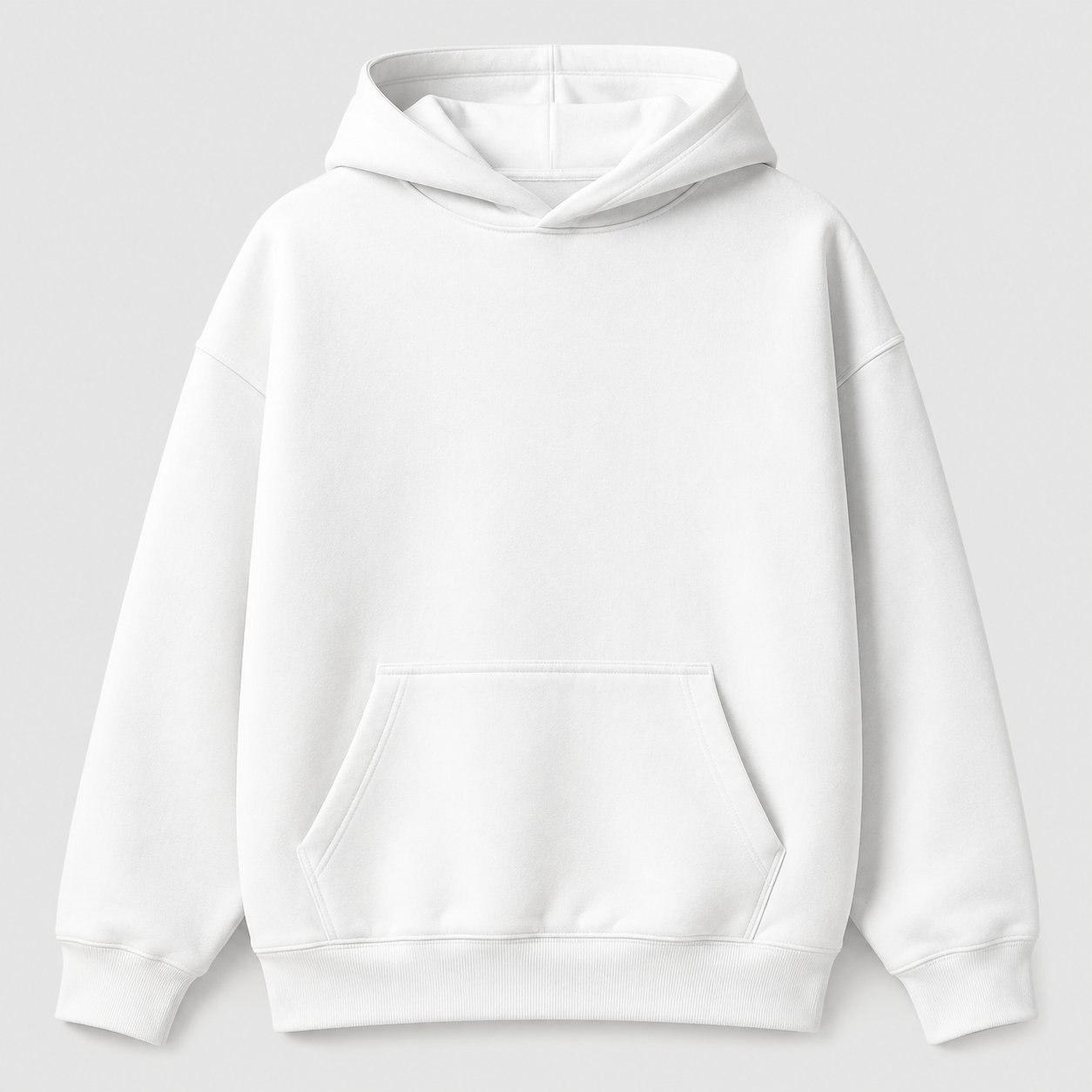 Áo hoodie Trắng — phôi mặt trước